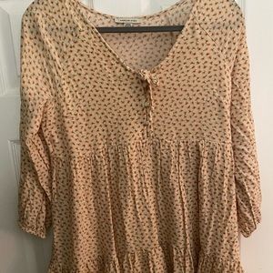 american eagle yellow flowered dress